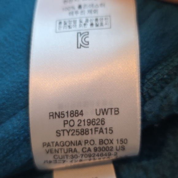 Men's Patagonia Better Sweater Zip Vest Underwater Blue Fleece Zip Sall Small - Picture 14 of 14